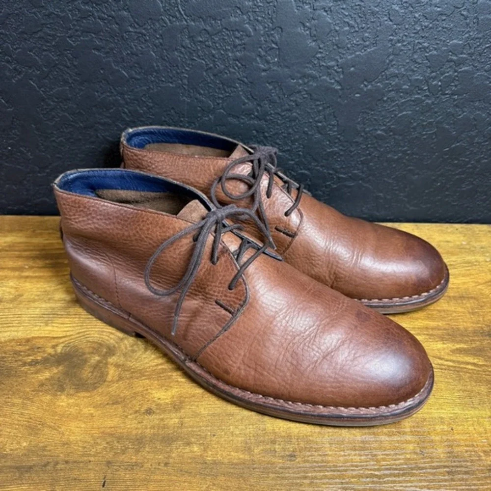 Cole Haan C11777 Brown Pebble Grain Leather Chukka Boots‎ Mens 11M